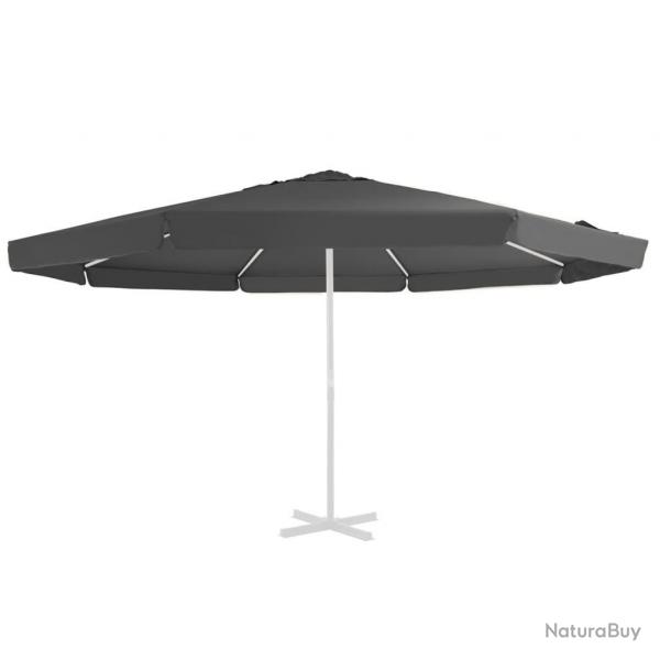 Tissu de remplacement pour parasol d'extrieur Anthracite 500cm alsavelo