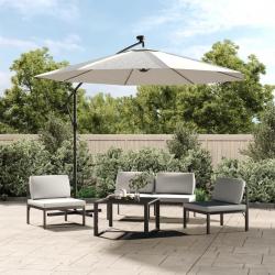 Tissu de remplacement pour parasol déporté blanc sable 300 cm alsavelo