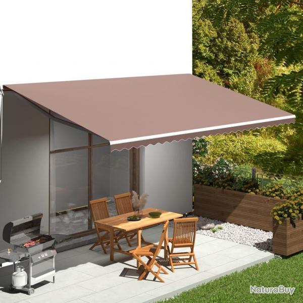 Tissu de remplacement pour auvent Marron 6x3,5 m alsavelo