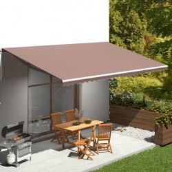 Tissu de remplacement pour auvent Marron 6x3 m alsavelo