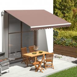 Tissu de remplacement pour auvent Marron 4x3,5 m alsavelo