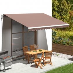 Tissu de remplacement pour auvent Marron 4,5x3,5 m alsavelo