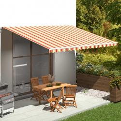 Tissu de remplacement pour auvent Jaune et orange 5x3,5 m alsavelo