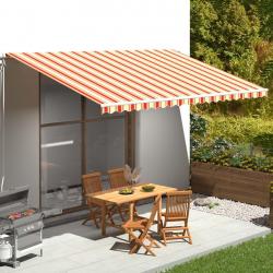 Tissu de remplacement pour auvent Jaune et orange 5x3 m alsavelo