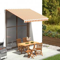 Tissu de remplacement pour auvent Jaune et orange 3x2,5 m alsavelo