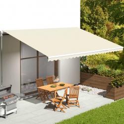Tissu de remplacement pour auvent Crème 6x3,5 m alsavelo