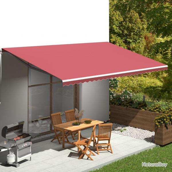 Tissu de remplacement pour auvent Bordeaux rouge 6x3,5 m alsavelo