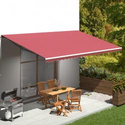 Tissu de remplacement pour auvent Bordeaux rouge 6x3 m alsavelo