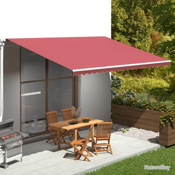 Tissu de remplacement pour auvent Bordeaux rouge 5x3,5 m alsavelo