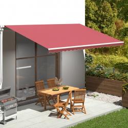 Tissu de remplacement pour auvent Bordeaux rouge 5x3 m alsavelo