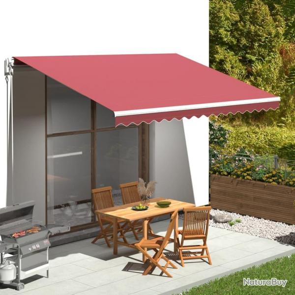Tissu de remplacement pour auvent Bordeaux rouge 4,5x3,5 m alsavelo