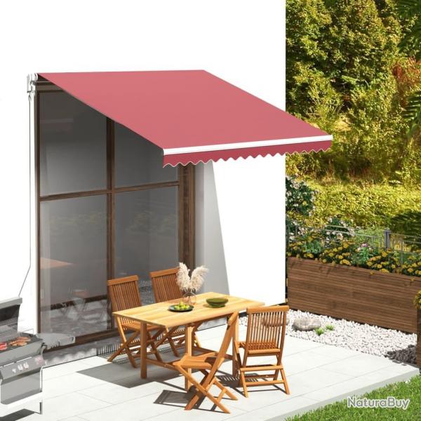 Tissu de remplacement pour auvent Bordeaux rouge 3x2,5 m alsavelo