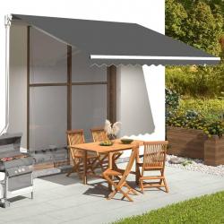 Tissu de remplacement pour auvent Anthracite 4x3,5 m alsavelo