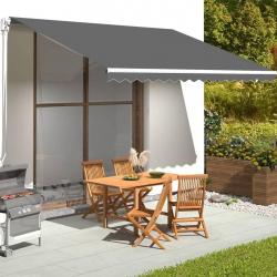 Tissu de remplacement pour auvent Anthracite 4,5x3,5 m alsavelo