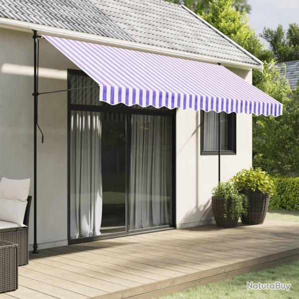 Tissu de remplacement de cantonnire d'auvent rayure bleu blanc alsavelo