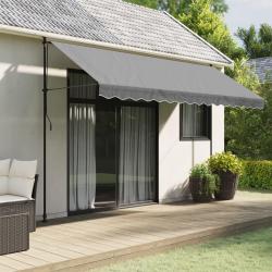 Tissu de remplacement de cantonnière d'auvent rayure anthracite alsavelo