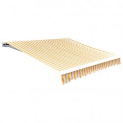 Tissu d'auvent Jaune tournesol/blanc 3x2,5 m (cadre non inclus) alsavelo