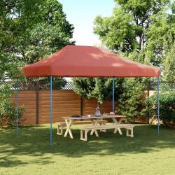 Tente réception pliable escamotable terre cuite 410x279x315 cm alsavelo