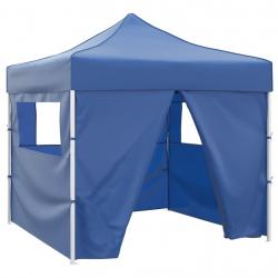Tente pliable avec 4 parois Bleu 3 x 3 m alsavelo
