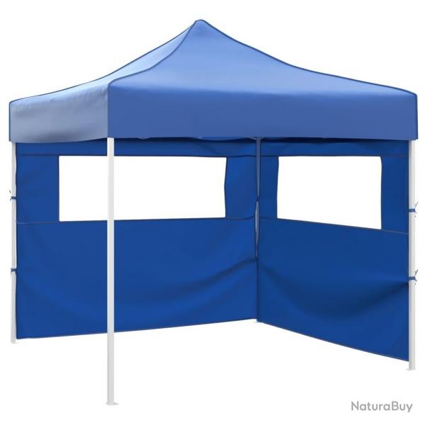 Tente pliable avec 2 parois 3 x 3 m Bleu alsavelo