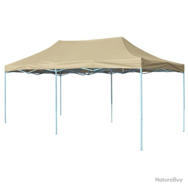 Tente pliable 3 x 6 m Blanc crme alsavelo
