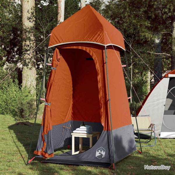 Tente de toilette gris et orange impermable alsavelo