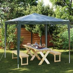 Tente de réception professionnelle 2,5x2,5 m Vert 90 g/m² alsavelo