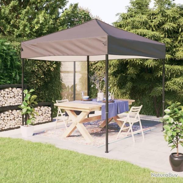 Tente de rception pliable Taupe 2x2 m alsavelo