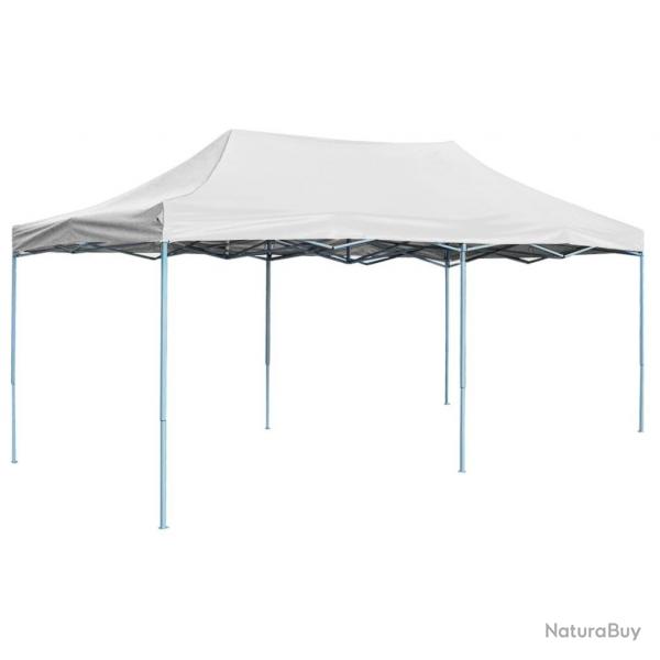 Tente de rception pliable professionnelle 3x6 m Acier Blanc alsavelo