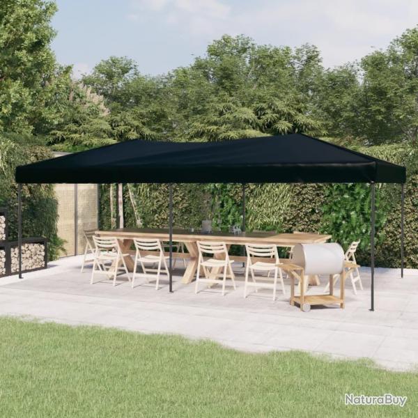 Tente de rception pliable Noir 3x6 m alsavelo