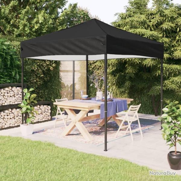 Tente de rception pliable Noir 2x2 m alsavelo