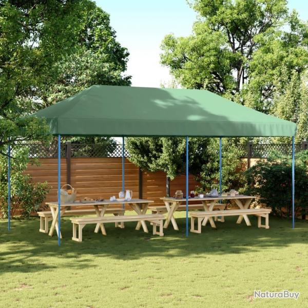 Tente de rception pliable escamotable vert 580x292x315 cm alsavelo