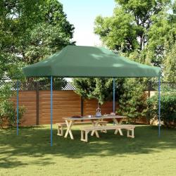 Tente de réception pliable escamotable vert 410x279x315 cm alsavelo