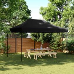 Tente de réception pliable escamotable noir 410x279x315 cm alsavelo
