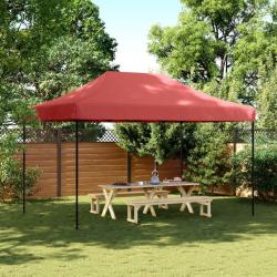 Tente de réception pliable escamotable bordeaux 440x292x315 cm alsavelo
