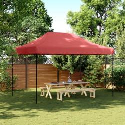 Tente de réception pliable escamotable bordeaux 410x279x315 cm alsavelo