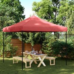Tente de réception pliable escamotable bordeaux 292x292x315 cm alsavelo