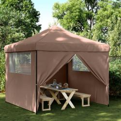 Tente de réception pliable escamotable avec 4 parois latérales alsavelo