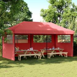 Tente de réception pliable escamotable avec 3 parois latérales alsavelo