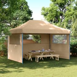 Tente de réception pliable escamotable avec 3 parois latérales alsavelo