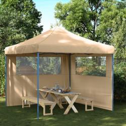 Tente de réception pliable escamotable avec 2 parois latérales alsavelo