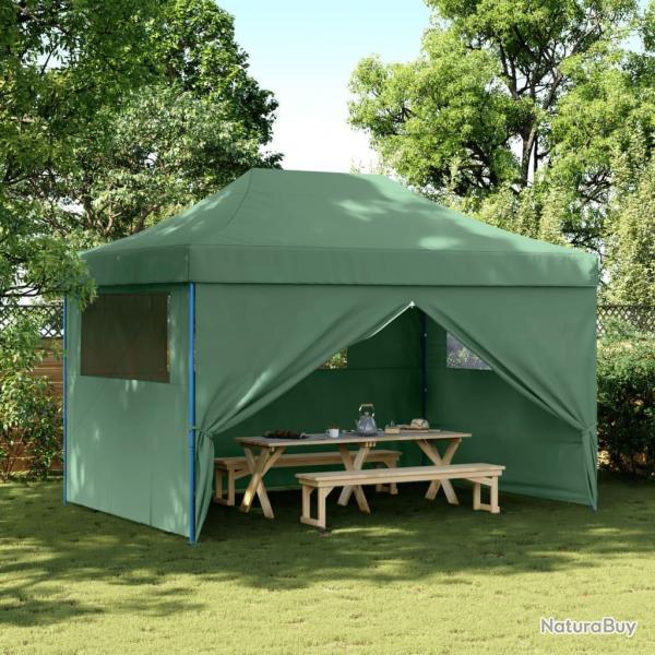 Tente de rception pliable escamotable 4 parois latrales vert alsavelo