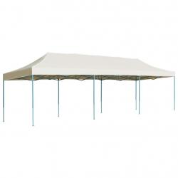 Tente de réception pliable escamotable 3x9 m crème alsavelo