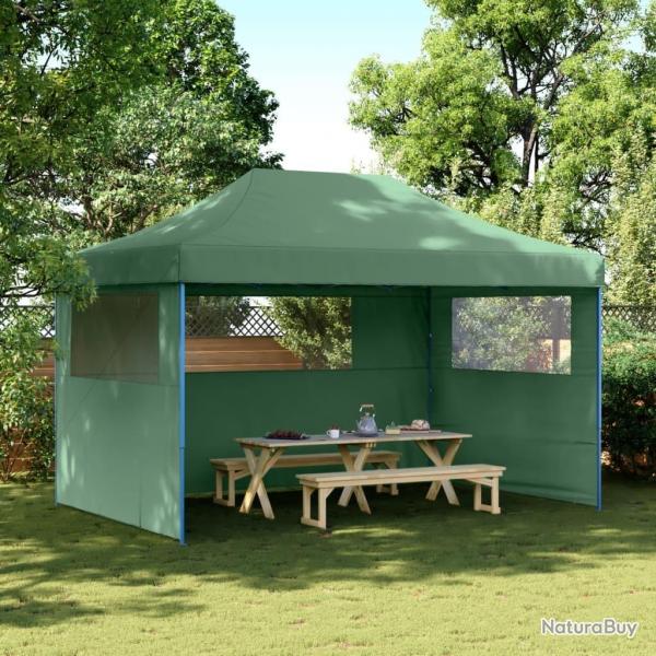 Tente de rception pliable escamotable 3 parois latrales vert alsavelo