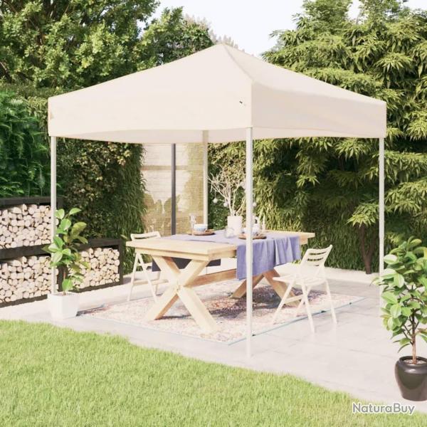 Tente de rception pliable Crme 3x3 m alsavelo