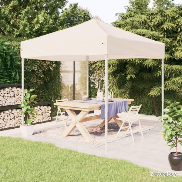 Tente de rception pliable Crme 2x2 m alsavelo