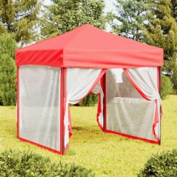 Tente de réception pliable avec parois Rouge 2x2 m alsavelo