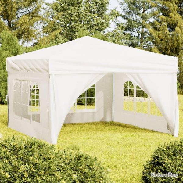 Tente de rception pliable avec parois Crme 3x3 m alsavelo