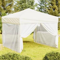 Tente de réception pliable avec parois Crème 3x3 m alsavelo
