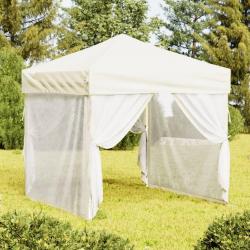 Tente de réception pliable avec parois Crème 2x2 m alsavelo